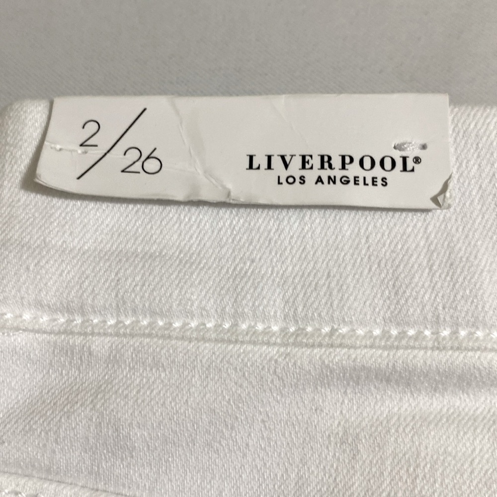 LIVERPOOL Gia Glider The Ankle Skinny Pull-on White Denim Jeans Women's Sz 2/26 - Picture 5 of 9